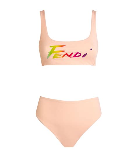 fendi pink swimsuit|fendi high waisted bikini.